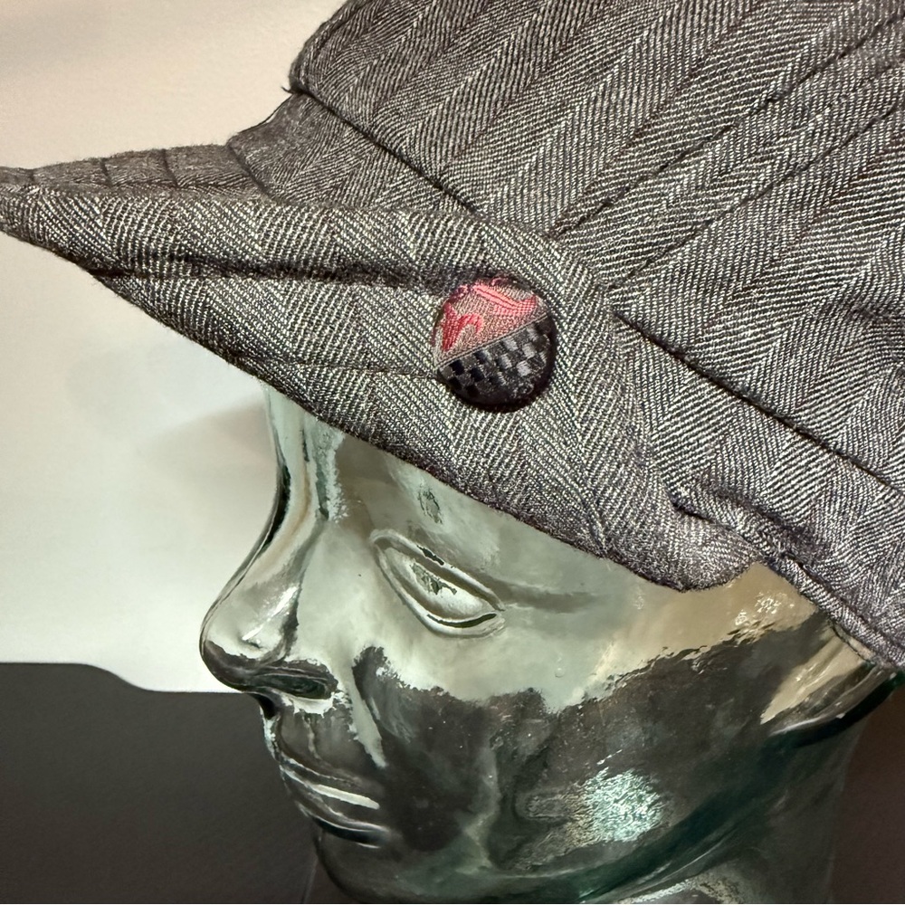 Goorin Bros Men's Gray Pinstripe Cap Sz M - Picture 2 of 10
